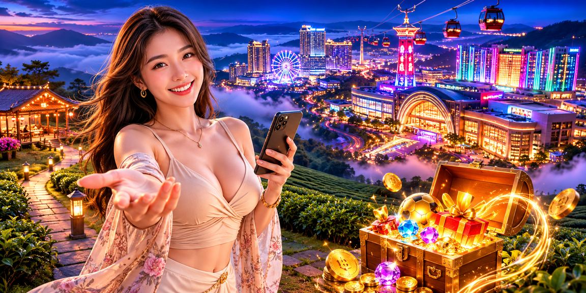 Pengguna mengakses platform 7plus melalui mudah alih di Genting Highlands Malaysia